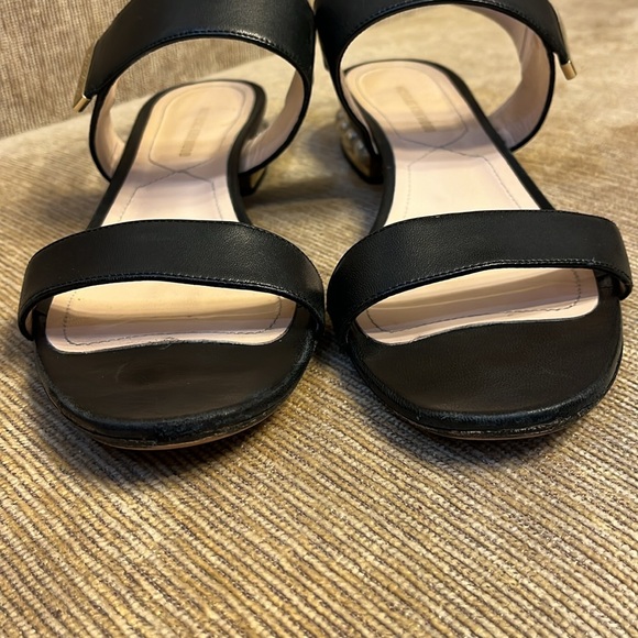 Nickolas Kirkwood two strap black sandals with pearl heel - Picture 8 of 9